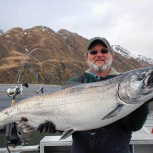 Sitkalidak Island in front of lodge offers fishing the straights even in bad weather conditions the water is usually calm here.