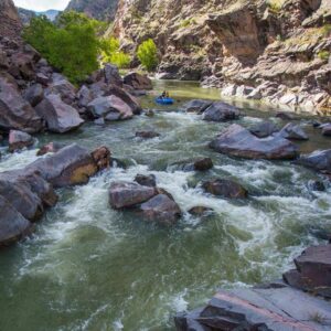 Several class III rapids, as well as numerous class II rapids, need to be negotiated during this 14-mile stretch of river.