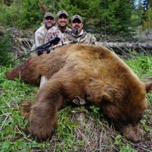 Mat, Russ and Cory with an archery Idaho bear