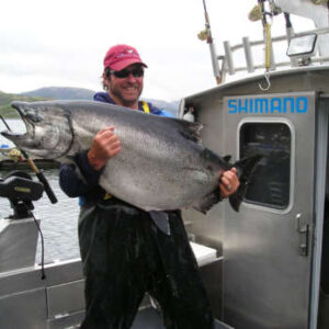 Trophy king salmon fishing on Kodiak Island