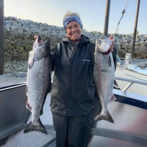 Generally early Summer is focused on fishing for chinook (king) salmon and other Pacific salmon enter BC's waters later in July & August. These others Pacific salmon included coho, pinks, sockeye and chum.