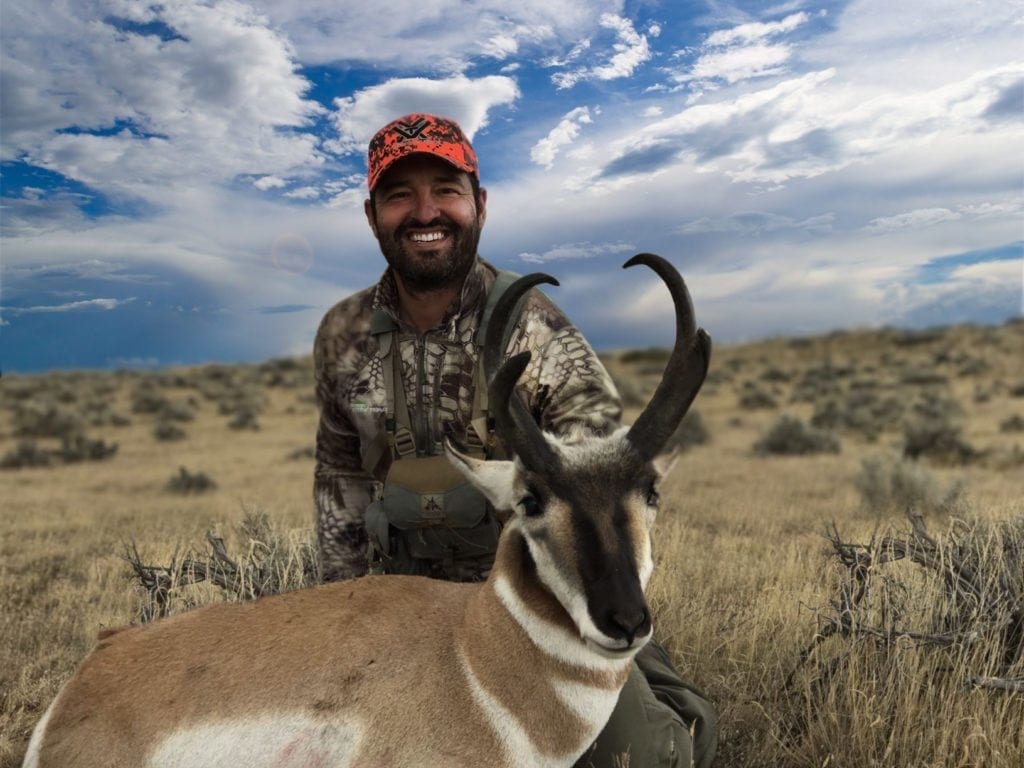 Cory Glauner with a wyoming antelope.
