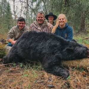 You’ll be hunting trophy black bears that square on average, over six feet on a huge area approximately 3,600 sq miles in size.