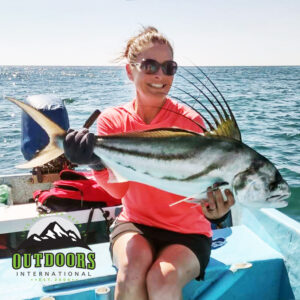 Jodi with a roosterfish