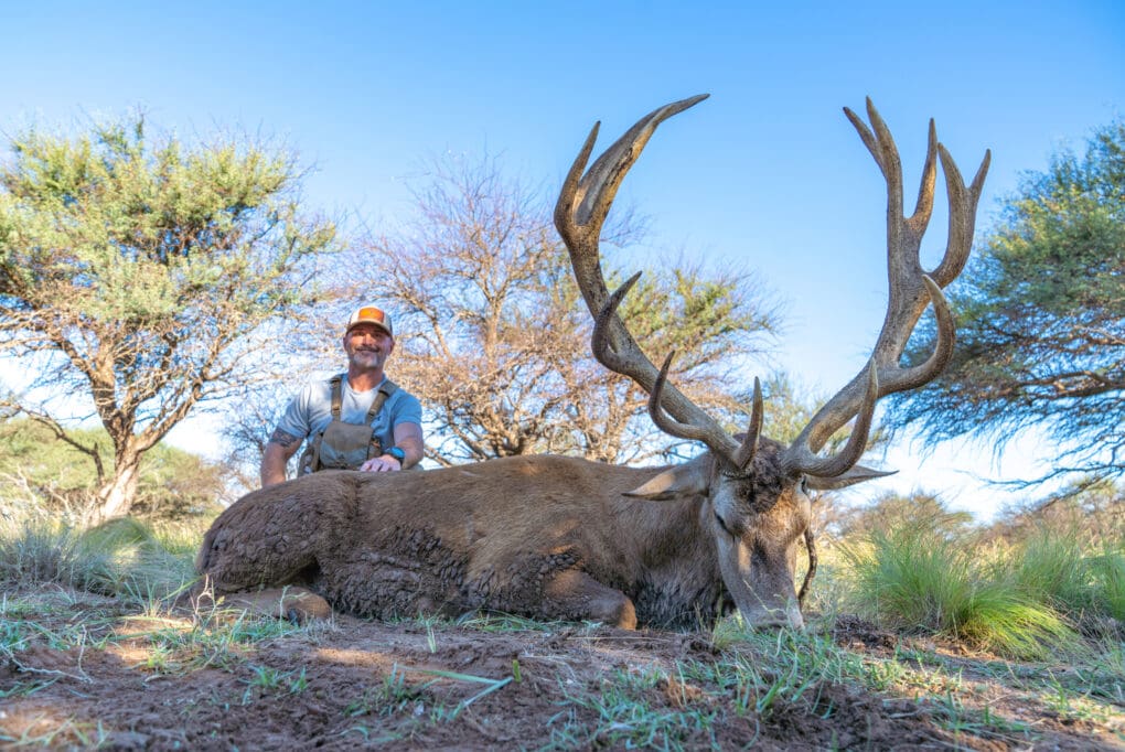 Argentina Red Stag 2023 Client Luke Carrick » Outdoors International Hunting free range stags in Argentina