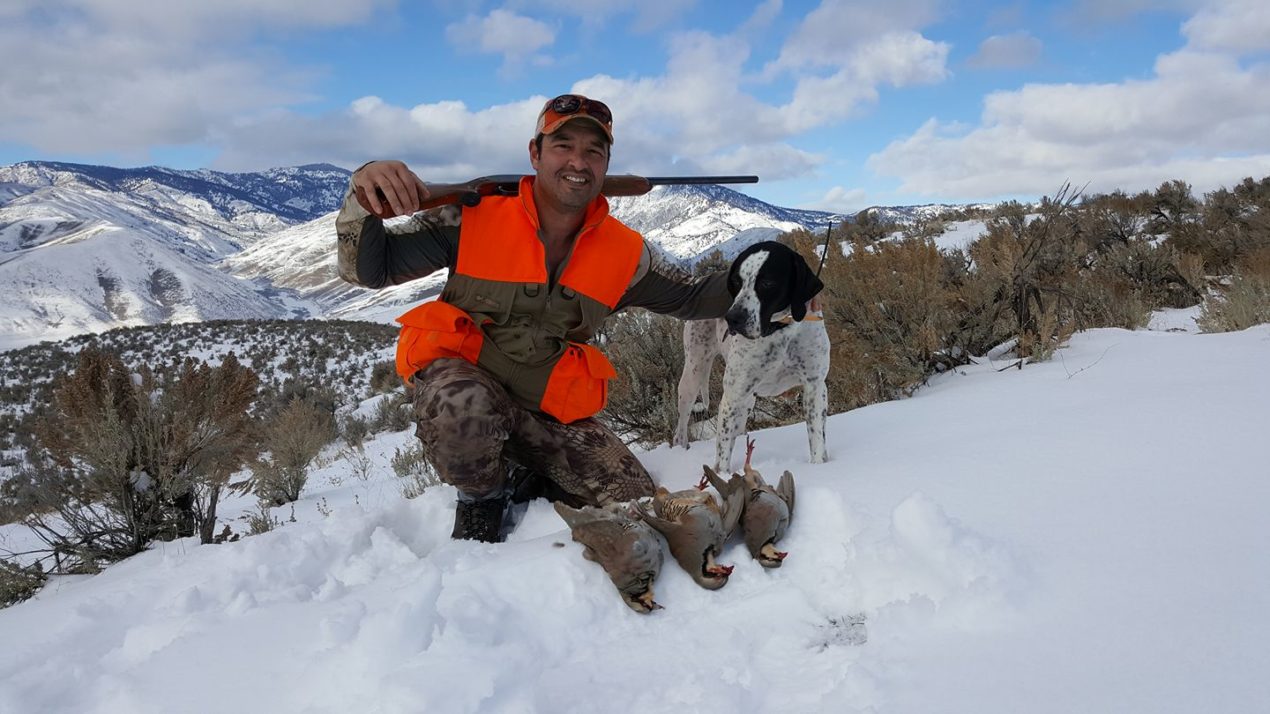 Cory Glauner after a good day of chukar hunting in Idaho.