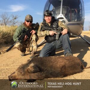 Texas heli hog hunt
