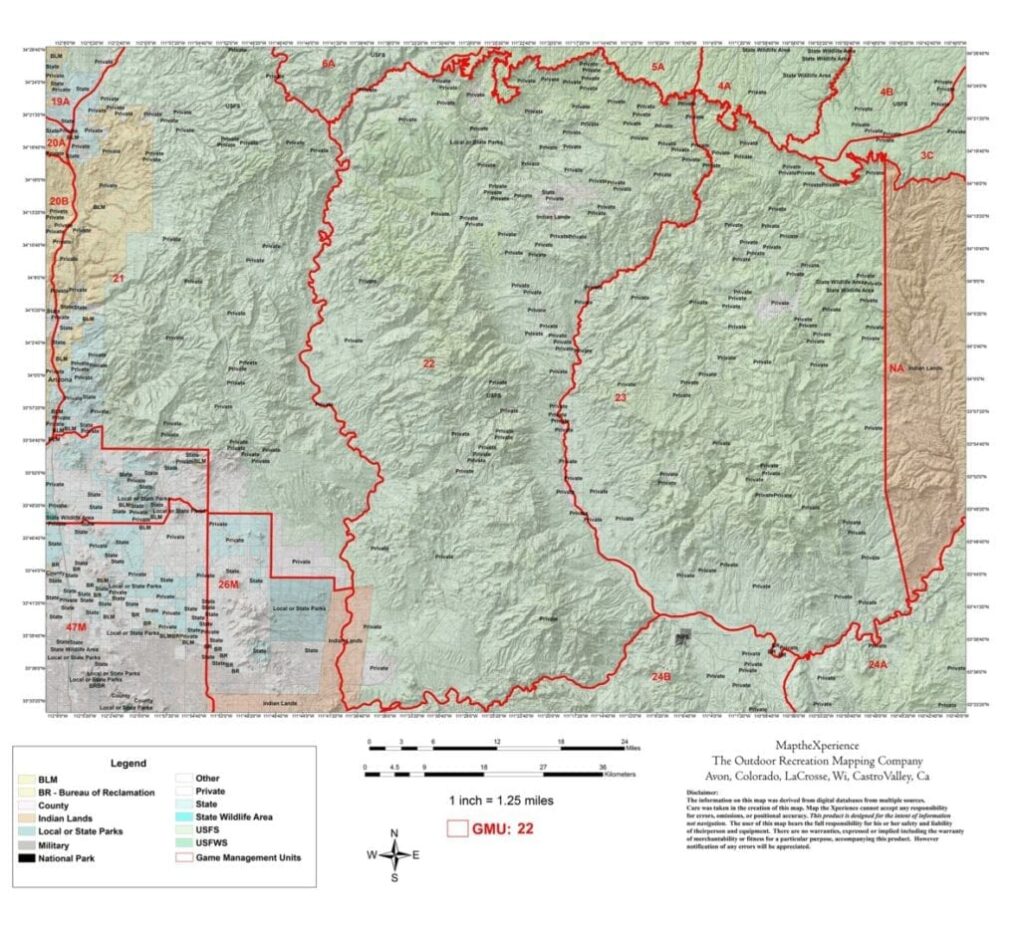 Arizona Unit 22 Map