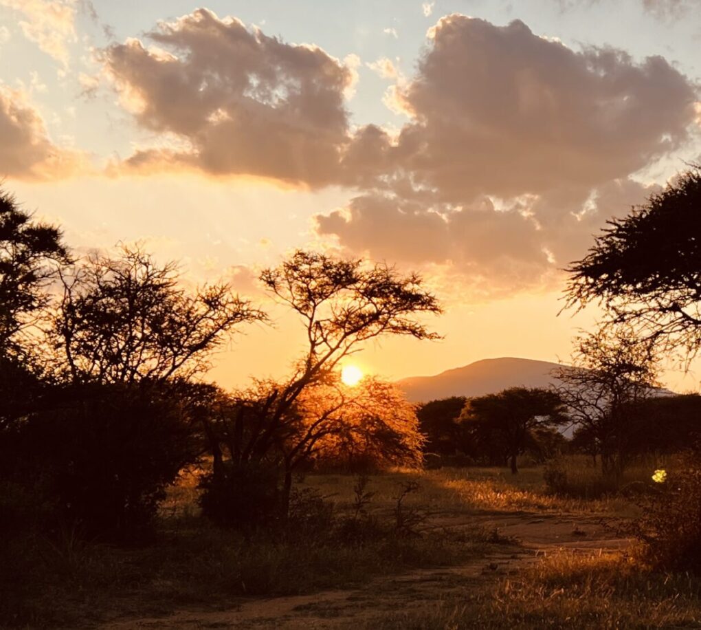 A beautiful South Africa Sunrise captured while big game hunting in Africa