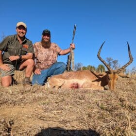 Justin Harkins Client DeWet Impala South Africa DWHS » Outdoors International Justin with his impala
