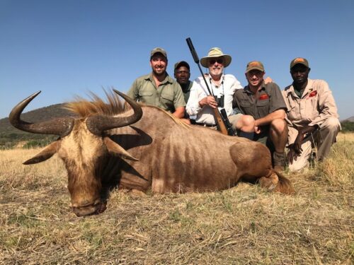 Africa-Golden-Wildebeest-Limpopo-District-SA-Oct-2-2022 Thomas Driskill Client DWHS » Outdoors International Thomas with his Golden WIldebeest