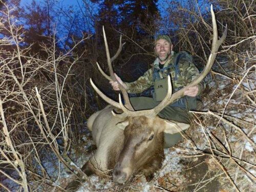 Adam Donehue with a great Idaho elk.