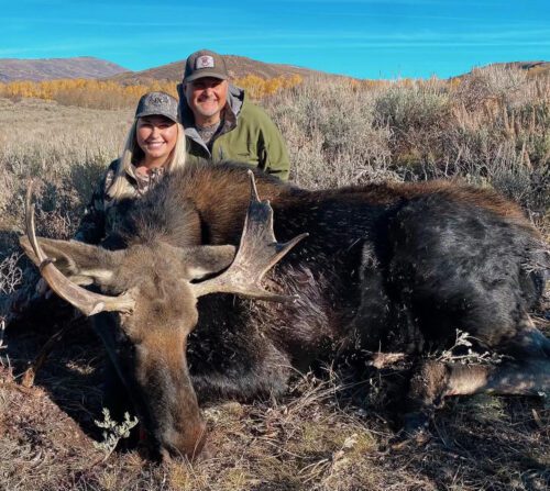 Kayla with her Utah shiras moose.