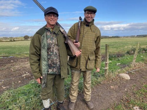 Day three, we did a simulated driven hunt on a farm and harvested 21 ducks and 11 pheasant.