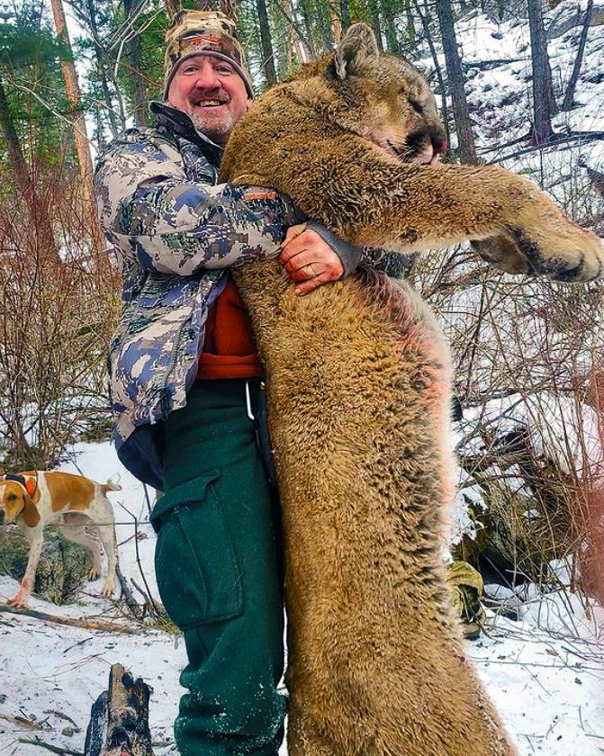 OI hunter Michael Persell with his Idaho mountain lion