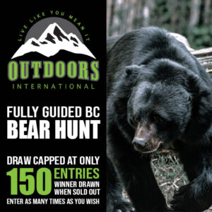 Win a fully guided British Columbia black bear hunt in the OI DRAW.