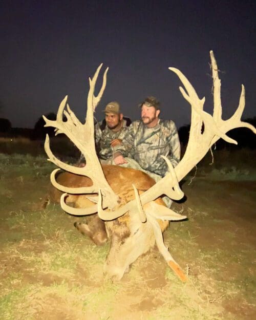 Jonathan with his huge red stag he took in Argentina