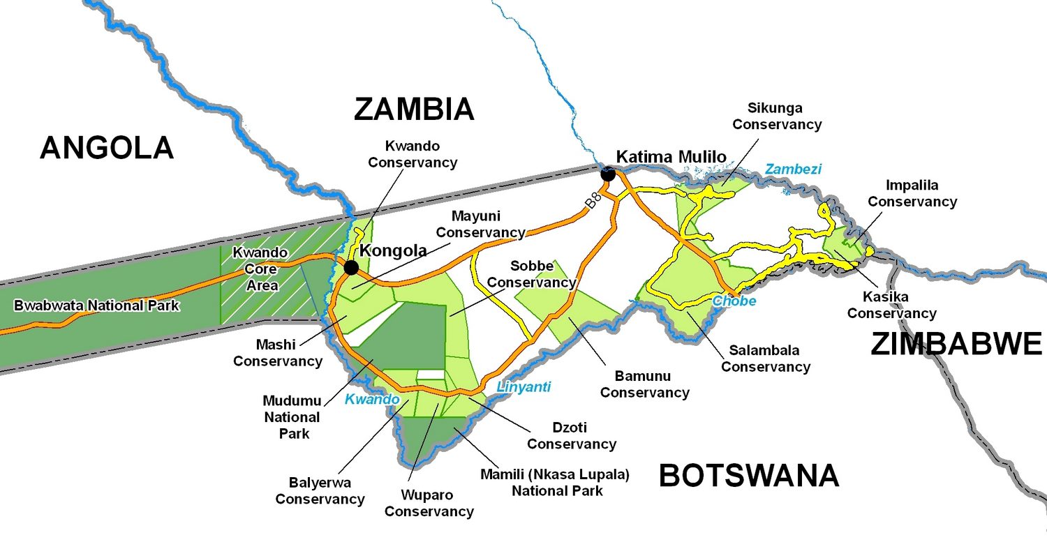 Map of the Caprivi Strip