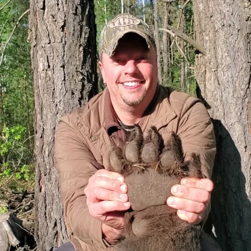 Big feet on this trophy Alberta black bear
