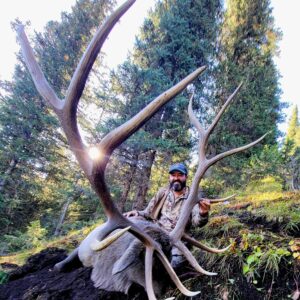 Cory Glauner with a giant maral stag