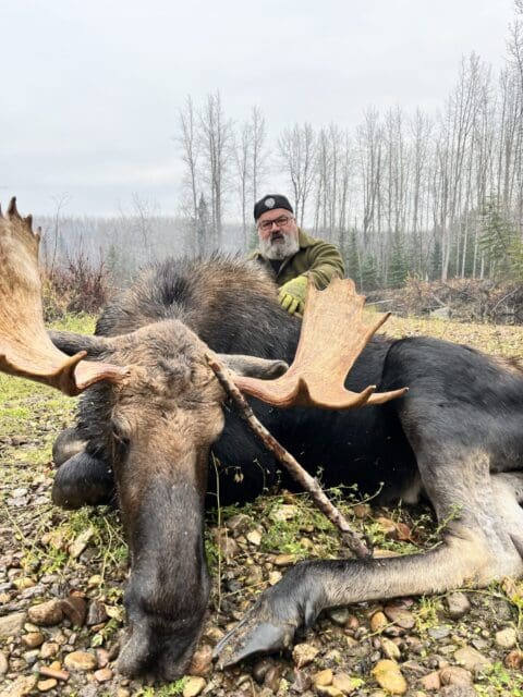 CRH 2023 Client Andy Nagel Alberta Canada Moose » Outdoors International OI client Andy Nagel with his Canada moose taken in Alberta.