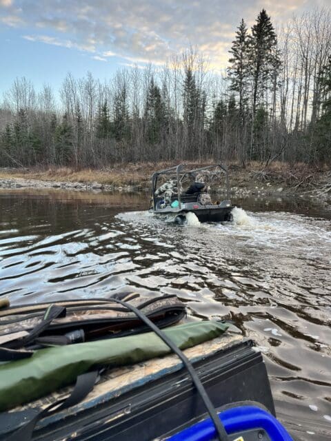 Crossing a river on an Argo