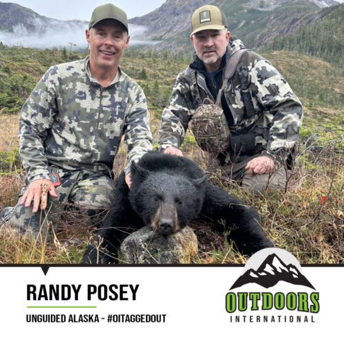 Outdoors International client Randy Posey with his DIY Alaska black bear.