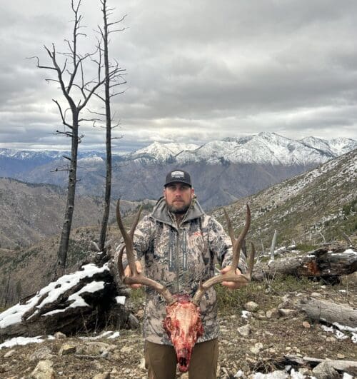 Andrew with his Idaho buck.