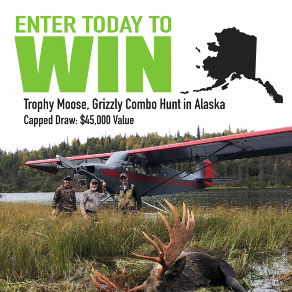 Apply to win a fully guided moose, grizzly combo hunt in Alaska.