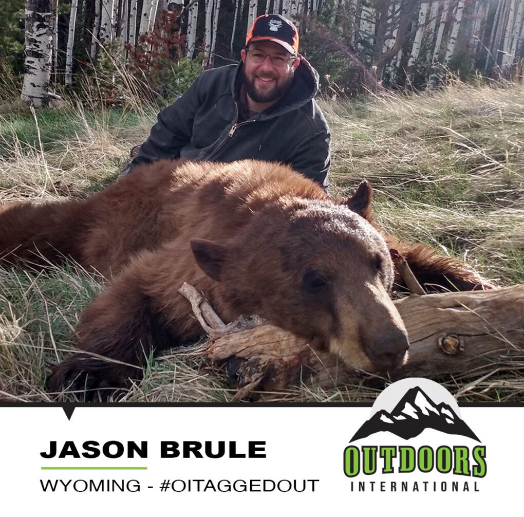 Jason Brule Client Spot and Stalk Wyoming Black Bear Hunt AEH OITAGGEDOUT » Outdoors International #OITAGGEDOUT