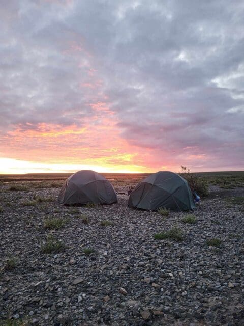 Arctic tent camp