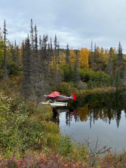 Landing on a lake in a float plane is an amazing experience.