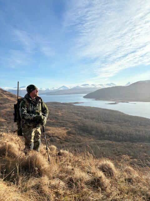 Deer hunter on Kodiak Island