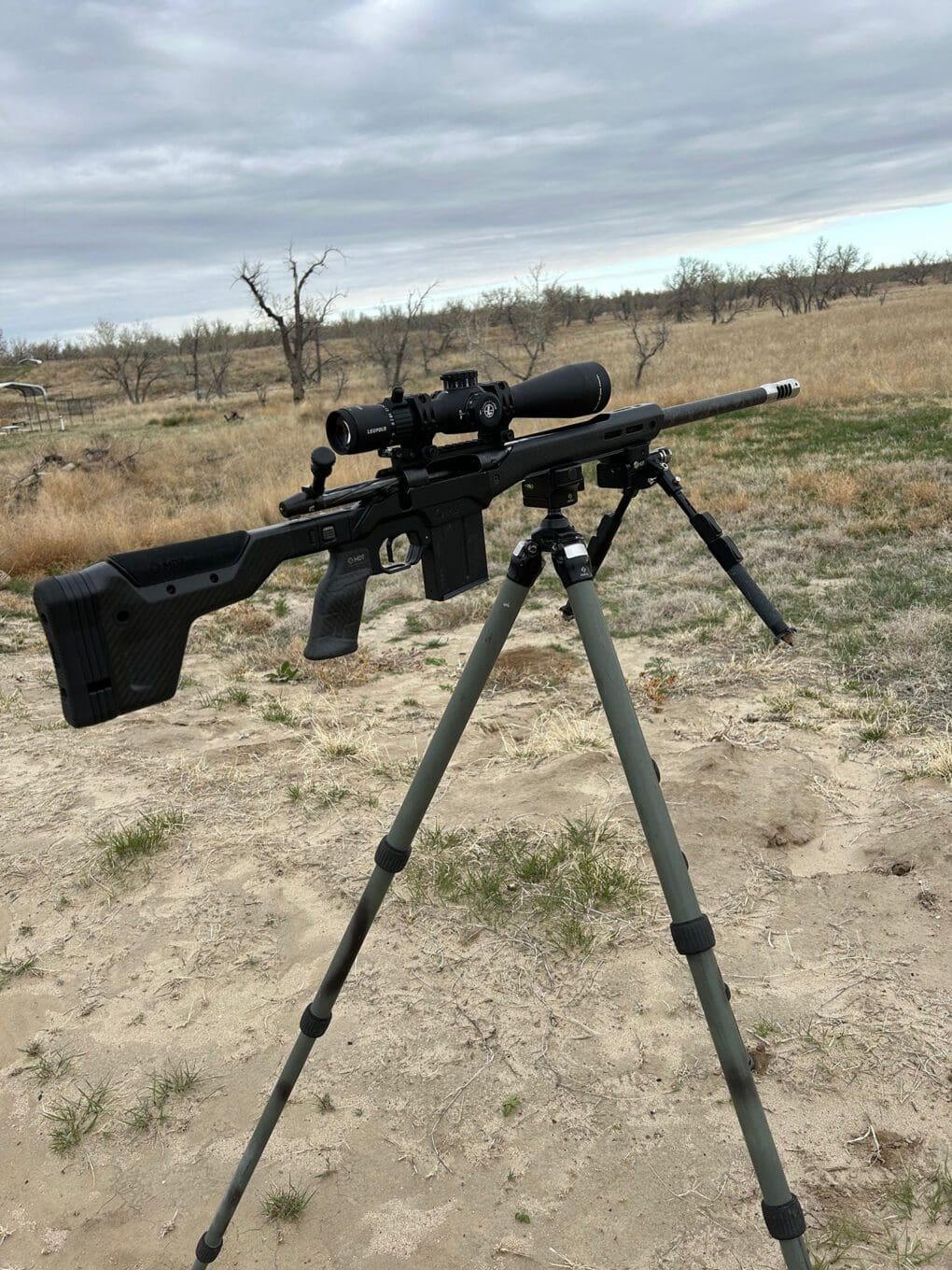 Long Range rifle on a bipod