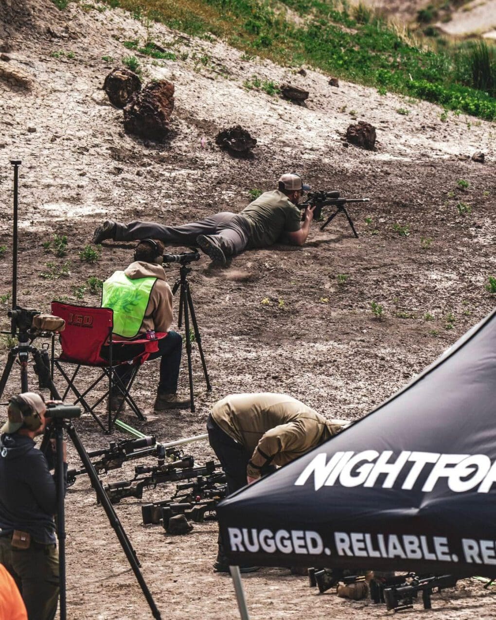 Practicing long range shooting in preparation for a mid-Asian hunt