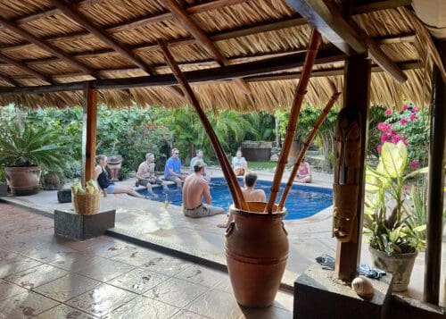 Hanging out at the pool