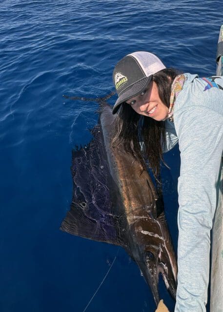 Lacey with a sailfish