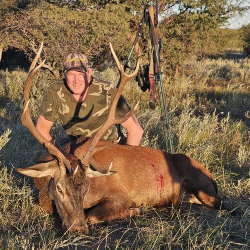 Scott with a nice free range stag.