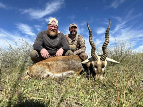 Branden Smalley with his Argentina blackbuck