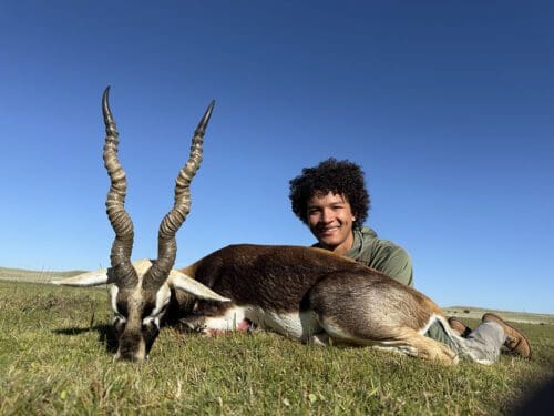 Isaac with a beauty of a blackbuck antelope