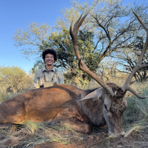 Isaac Powell with his Argentina free range stag