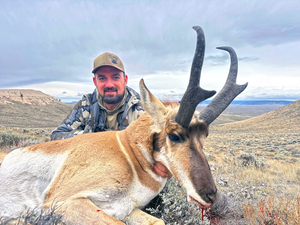 Robert Hyer with his trophy Wyoming antelope.