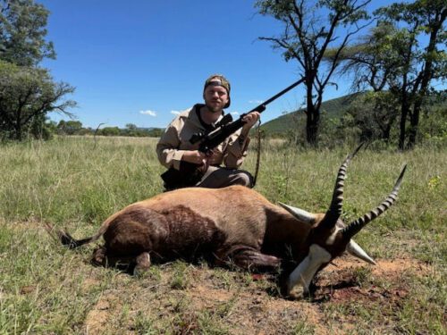 Tom's son with a nice blesbuck.