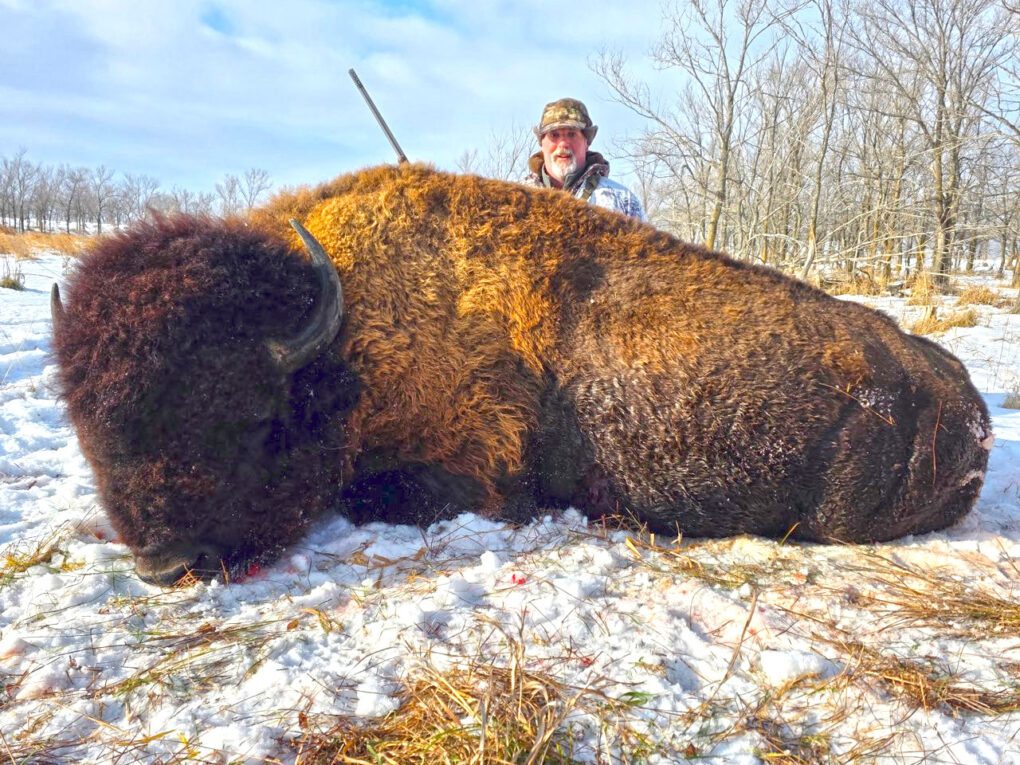 Darryl with a giant South Dakota bison.