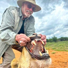 Thomas with his African lion