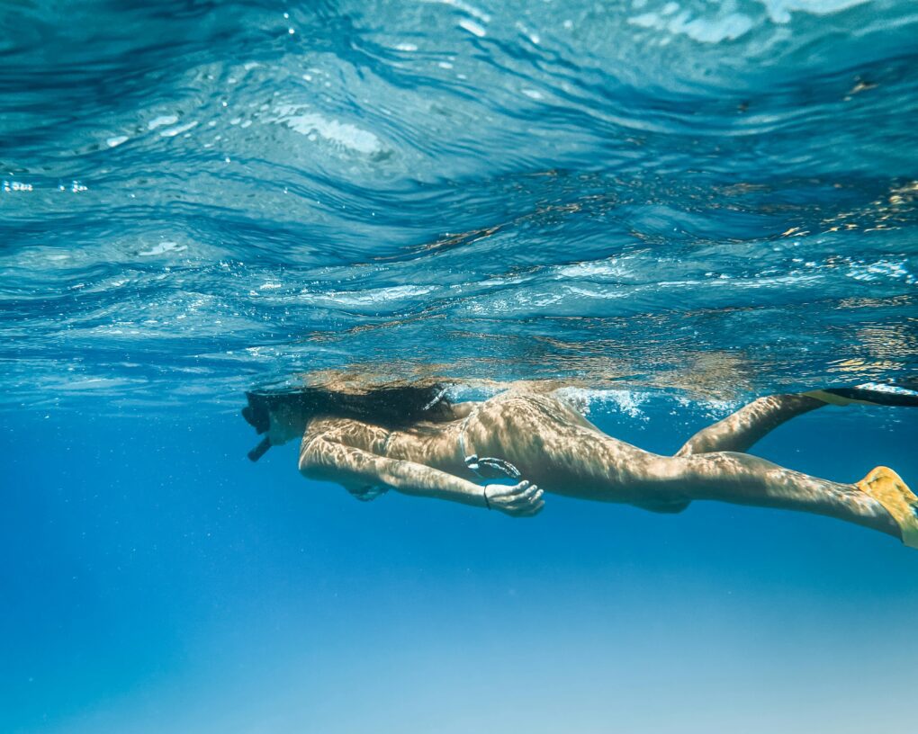 Woman snorkeling