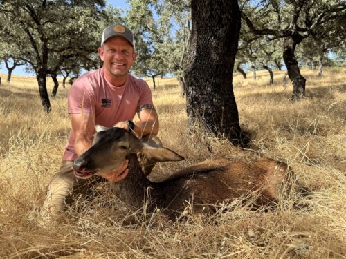 Charlie Ward — doe deer harvest in oak savanna (Spain, 2026)