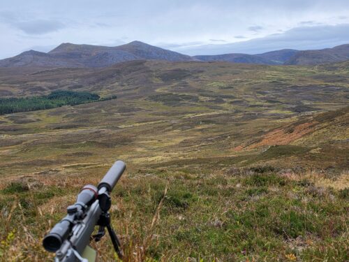 Mike Hensley — scoped rifle on Scottish Highland moorland (Scotland, 2026)